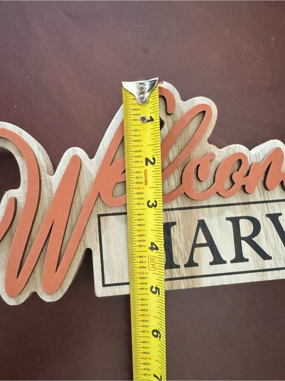 Hobby Lobby Welcome Harvest Sign in Orange and Cream